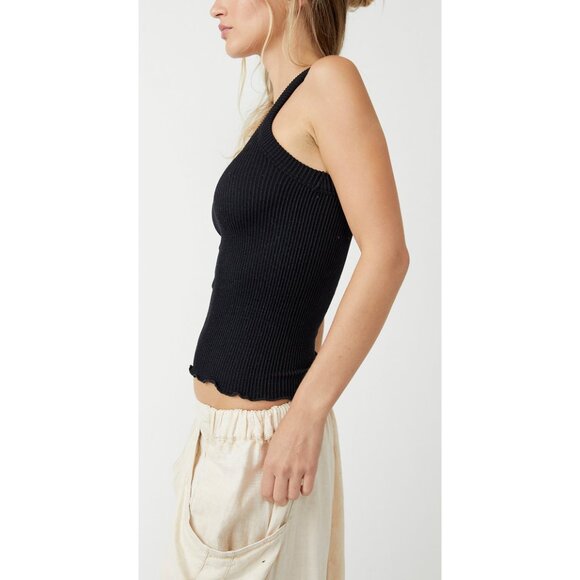 🆕 FREE PEOPLE Ribbed Seamless Tank / Black - Picture 3 of 6
